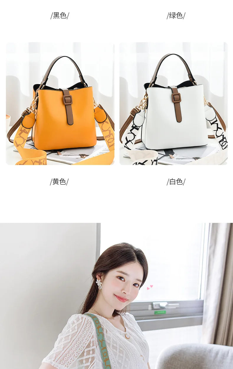 Fashionable Wide Shoulder Strap Women Handbag Classic Retro Small Square Bag Luxury Brand Designer Single Shoulder Crossbody Bag