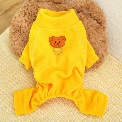 Fleece Dog Jumpsuit Pajamas Winter Dog Clothes Turtleneck Hoodie Costume Long Sleeve Bodysuit Pet Overalls Tracksuit Chiwawa XXL