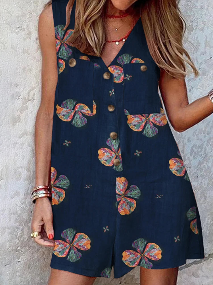 Stylish Women V Neck Sleeveless Rompers 2023 ZANZEA Summer Jumpsuits Short Playsuits Casual Solid Loose Beach Overalls Oversized