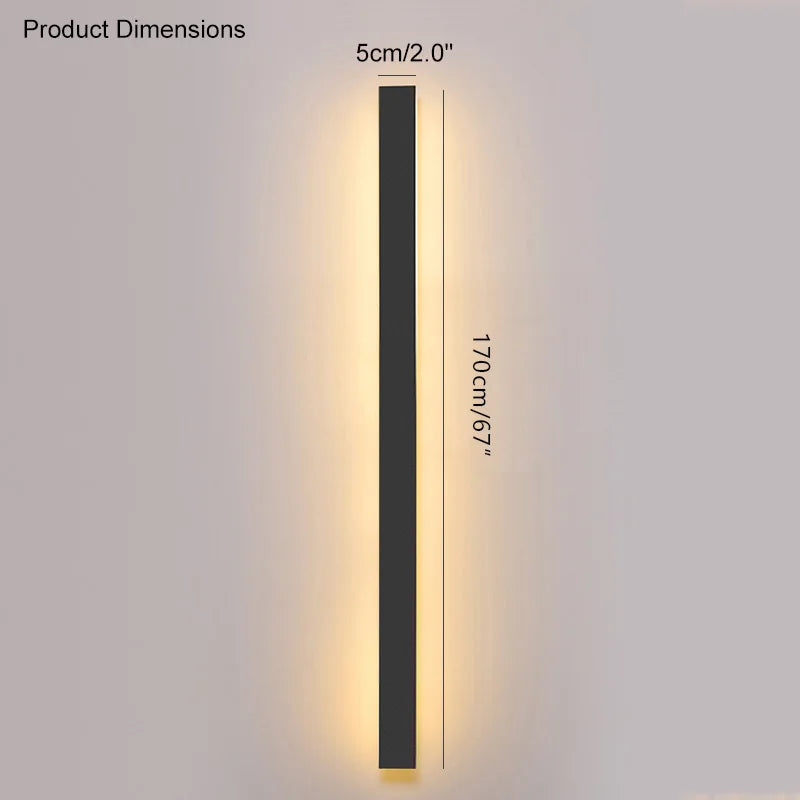 Waterproof LED Wall Light Minimalist LED Outdoor Wall Lamp Black Balcony Terrace Indoors Wall Decor IP65 Outside Garden Lights