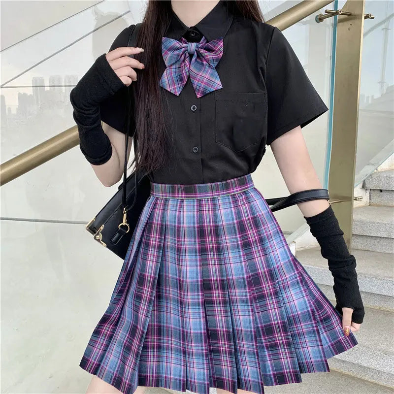 Japanese Bow Tie Skirt Set Student Pleated Skirt Jk Uniform Korean School Sexy Girl Preppy Style Seifuku Japanese School Uniform