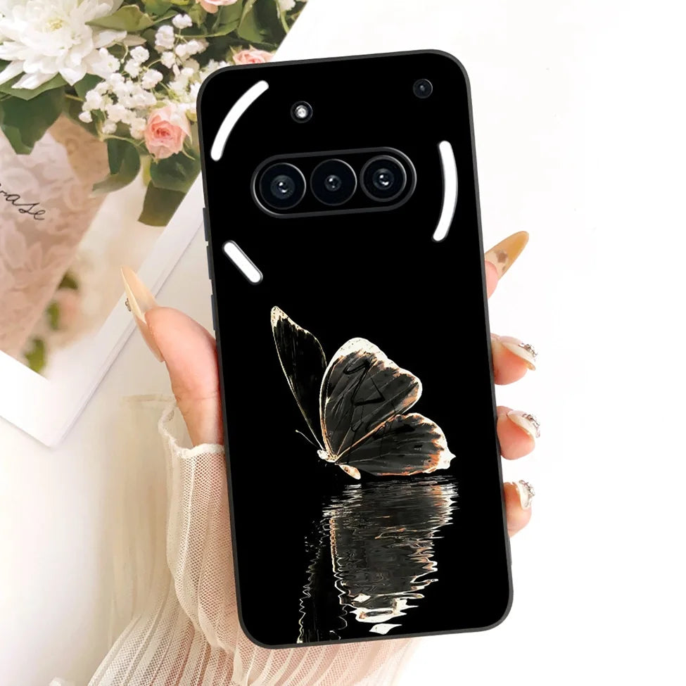 Casing For Nothing Phone (3a) A059 Cover For Nothing Phone 3a Case Silicone Cute Cat Fashion Butterfly Funny Painted