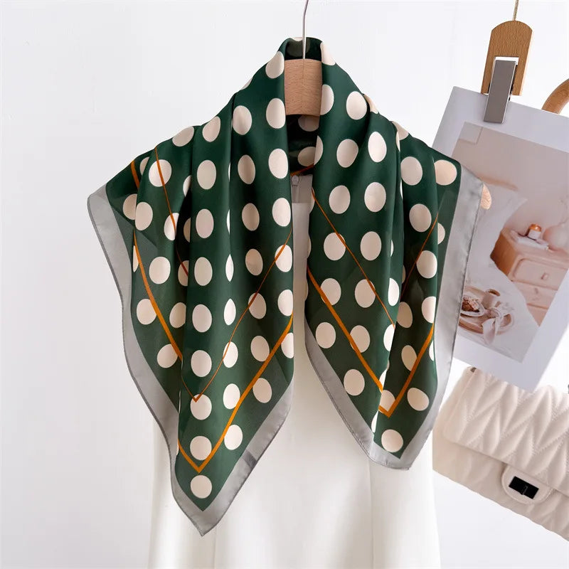 70*70cm Zebra Stripes Print Head Scarf for Women Silk Square Scarves Foulard Bandana Fashion Decorate Hijab Female Neckerchief