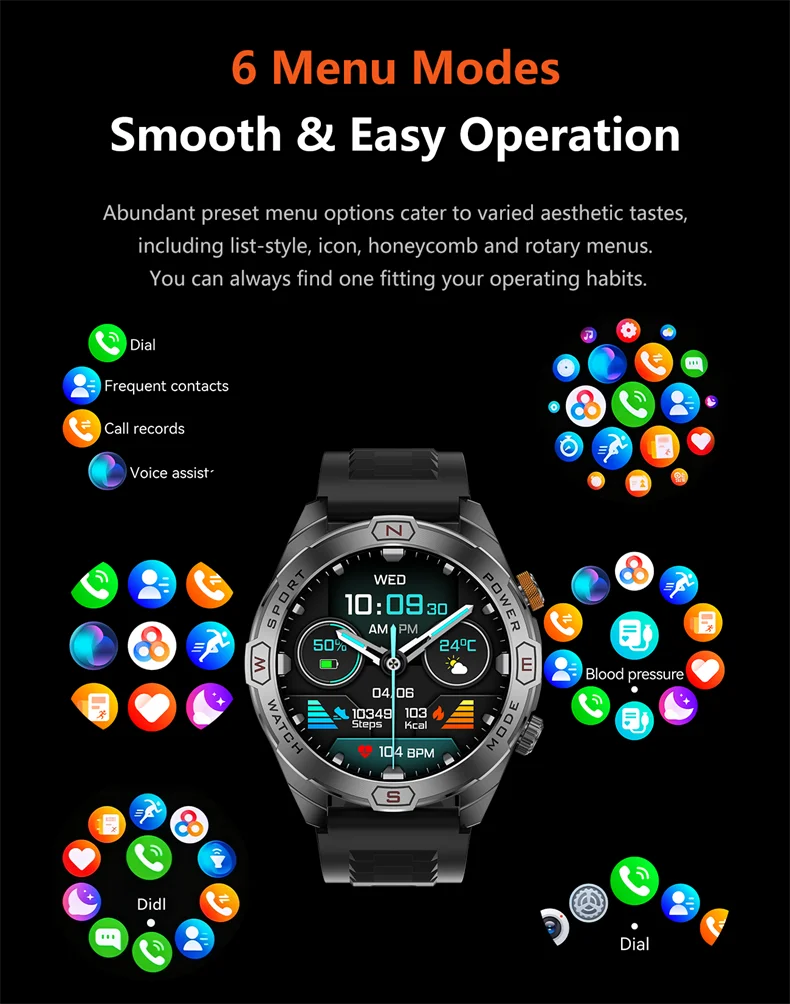 ChiBear Genuine Military Smart Watch Men: 1200 mAh Battery Compass GPS Sports Outdoor Watch Bluetooth Call Smartwatch 2026 New