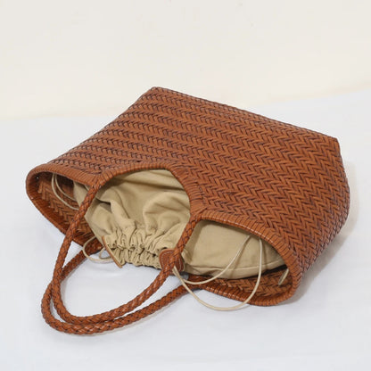 Handbags Women's Genuine Leather Shoulder Bag Weaving Casual Shopping Bag Vintage Big Tote Purse Cowhide Cross Hand Bags Lady