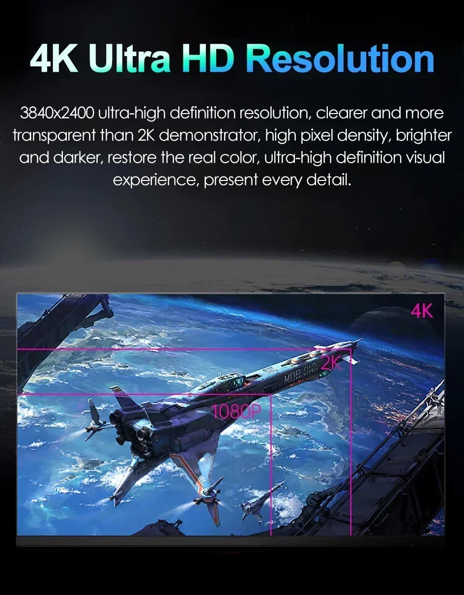 16 Inch 4K 120Hz Touchscreen Portable Monitor 100%DCI-P3 500Nit 16:10 HDR FreeSync Screen Game Display For PC XBox PS4/5 Switch