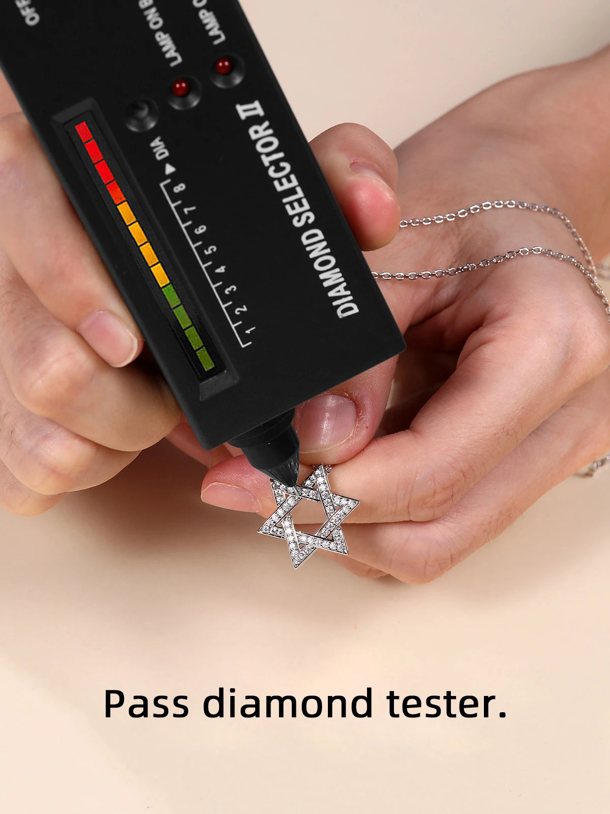 APIR Star of David Moissanite Pendant Necklace for Men Women S925 Silver Hexagram Jewish Symbol Lucky Amulet Fine Jewelry Gift