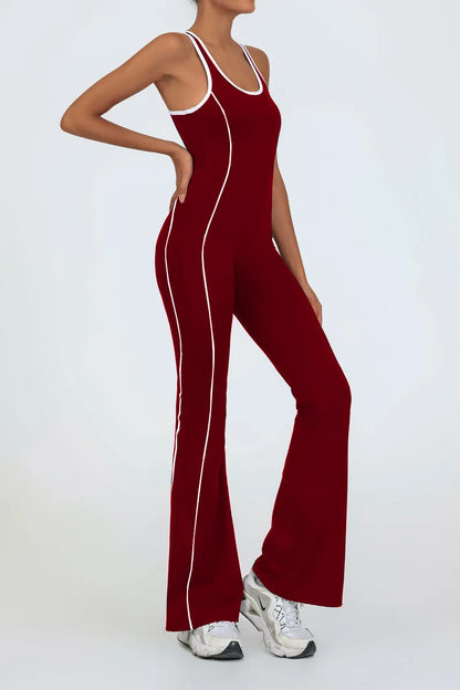 FAGADOER Trendy Women's Clothes Crop Jacket and Backless Jumpsuits 2 Piece Set Casual Workout Joggers Two Piece Outfits Woman