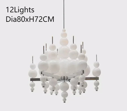 Modern Black Pendant Chandelier Lights For Dining Room Kitchen Living Room Bedroom Creative White Ceiling Chandelier