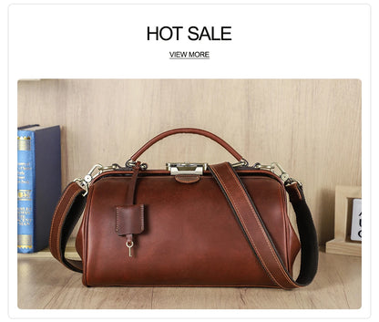 CONTACT'S Genuine Leather Top Handle Bags for Women Sling Shoulder Bags Tote Bag Handbags Metal Frame Female Bags Ladies Fashion