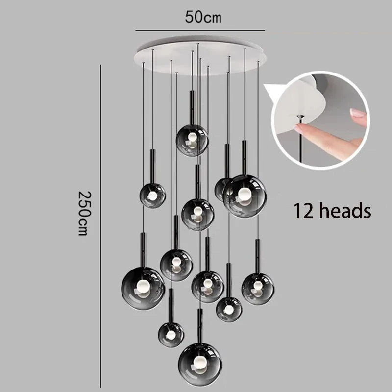 Modern home decor led lights pendant light lamps forstaircase Chandeliers for living room hanging light indoor lighting