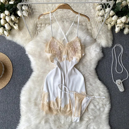 Cute Sweet Trend Cartoon Printed Jumpsuit Half High Collar Sleeveless Slim Fit Lingerie Bodycon Bodysuit Rompers Pajama Catsuits