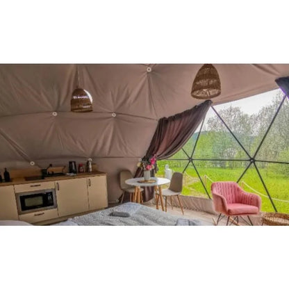 Premium Geodesic Dome Tent for Eco Resort Glamping Farm Stay Outdoor Accommodation Investment Project Business Solution Kit