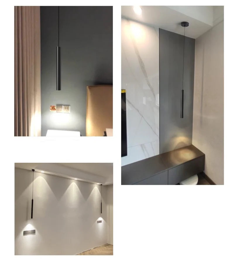 Minimalist Bedside Pendant Lamp Bedroom Spotlight Restaurant Bar Kitchen Dining Hall Island Platform Lights Hanging Lighting Led