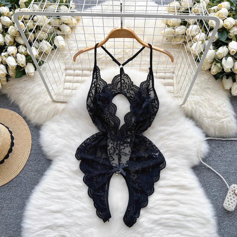 Cute Sweet Trend Cartoon Printed Jumpsuit Half High Collar Sleeveless Slim Fit Lingerie Bodycon Bodysuit Rompers Pajama Catsuits