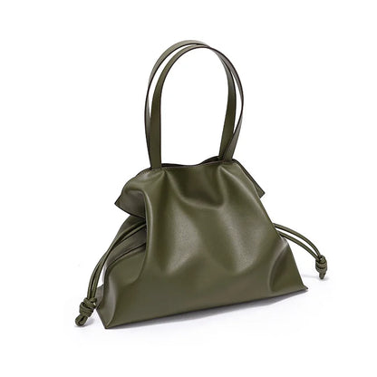 100% Genuine Leather Extra Large Shoulder Bags Women Handbag Bucket Bag Fashion Luxury Designer String Tote Tassel Clutch Bolsas