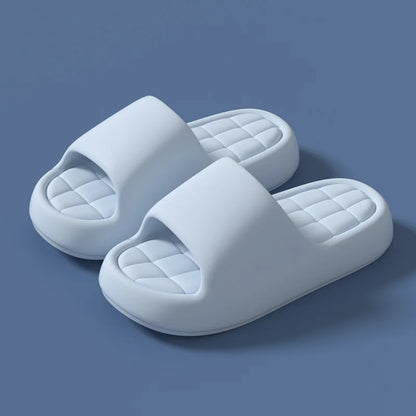 Men's Thick Platform Slippers EVA Soft Sole Pillow Slides Summer Beach Flip Flops Women Non Slip Bathroom Couple Home Slippers
