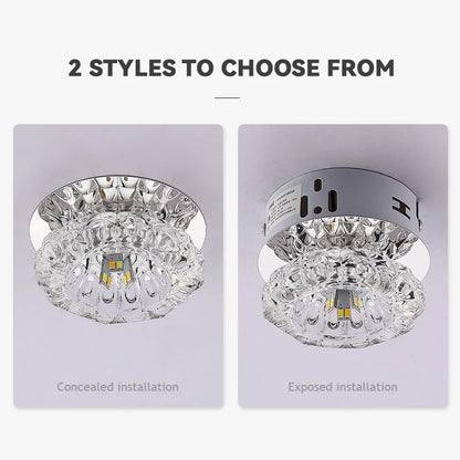 Aisle Flush LED Ceiling Lamp Living Room Crystal Corridor Aisle Lights LED Ceiling Lights Luces Front Techo Balcony Lamp Porch