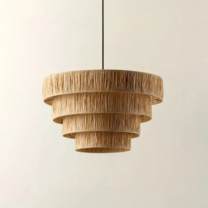 Golden Editions Designer Chandelier woven Rattan Straw Pendant Lights large Rattan lighting suspension wabi sabi Restaurant lamp