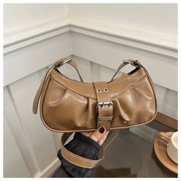 England Style Bags For Women Luxury Designer Handbags And Purses New In Polyester Vintage Rivet Small Underarm Shoulder Bag
