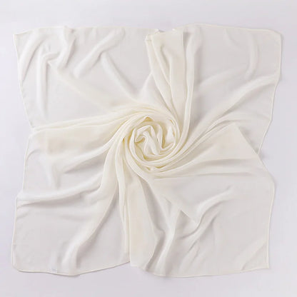90*90CM Headwrap Heavy Chiffon Square Scarf Muslim Hijabs Women Underscarf Fashion Casual Plain Color Hijab