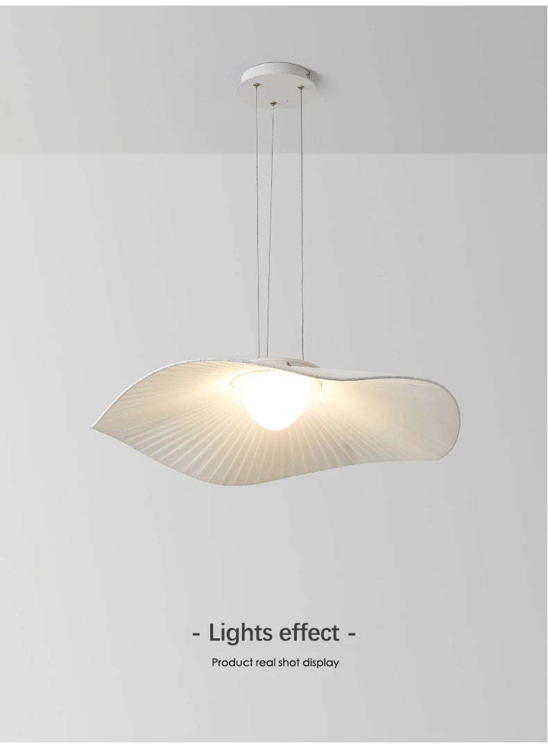 Nordic Modern Creative Restaurant Pendant Lamp Design Simple Lotus Leaf Hat Led Lights for Dining Living Room Bedroom Chandelier