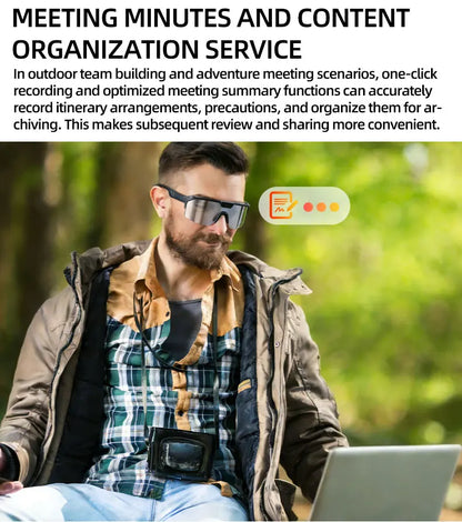 AI Smart Glasses With Camera 4K HD Video & Photo Capture, Real-Time Translation, 8MP Pixel Anti-shake Outdoor Sports Goggles Men