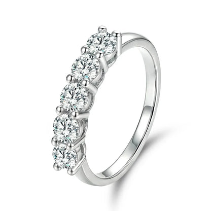 925 Sterling Silver Fashion Gorgeous Shiny Round Zircon Ring For Women Engagement Wedding Party Luxury High Quality Fine Jewelry