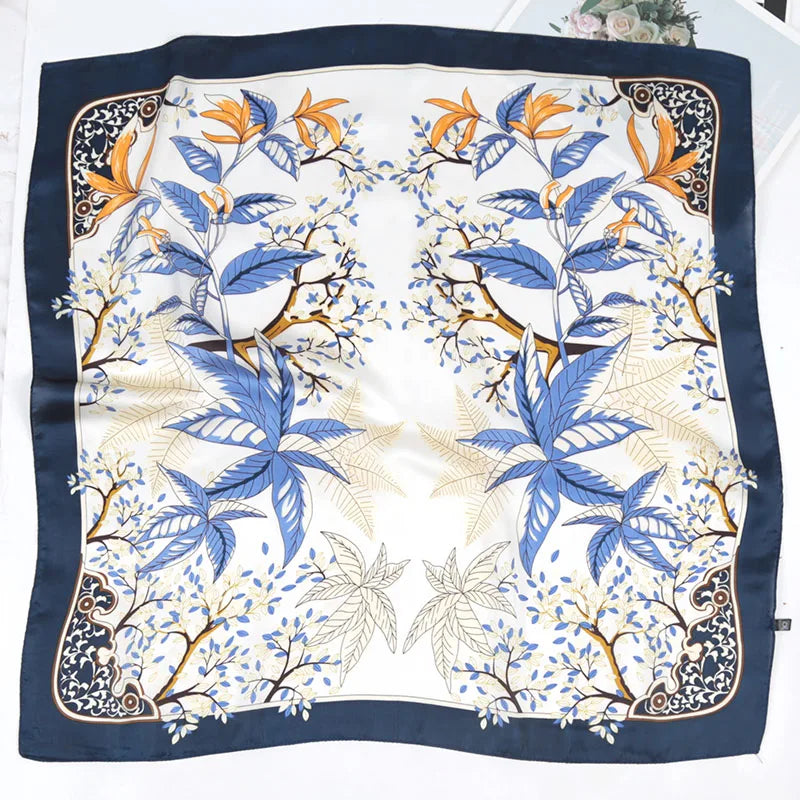 2026 Designer Women Chiffon Foulard Bandana Scarf 70cm Shawl Kerchief Square Headscarf Scarves Head Wraps Scarves Female Scarf