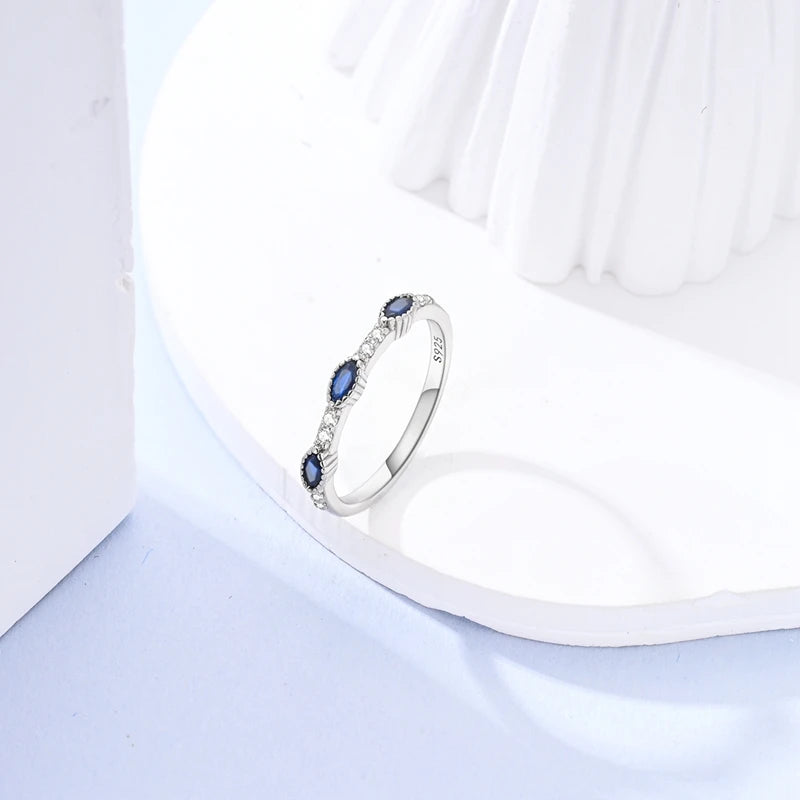 Original 925 Sterling Silver Ring Colorful Diamonds Cubic Zircon Finger Ring For Women Jewelry Wedding Engagement Birthday Gift