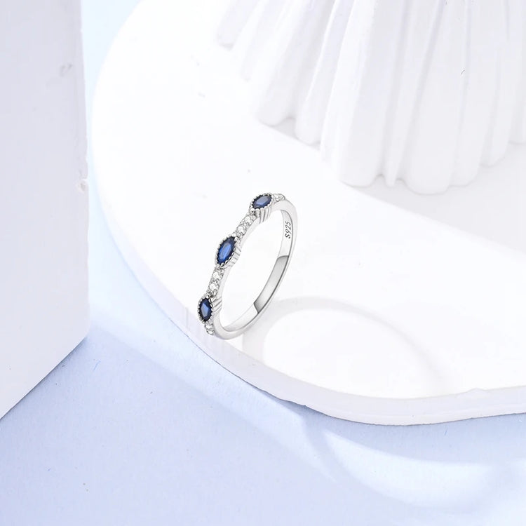 Original 925 Sterling Silver Ring Colorful Diamonds Cubic Zircon Finger Ring For Women Jewelry Wedding Engagement Birthday Gift