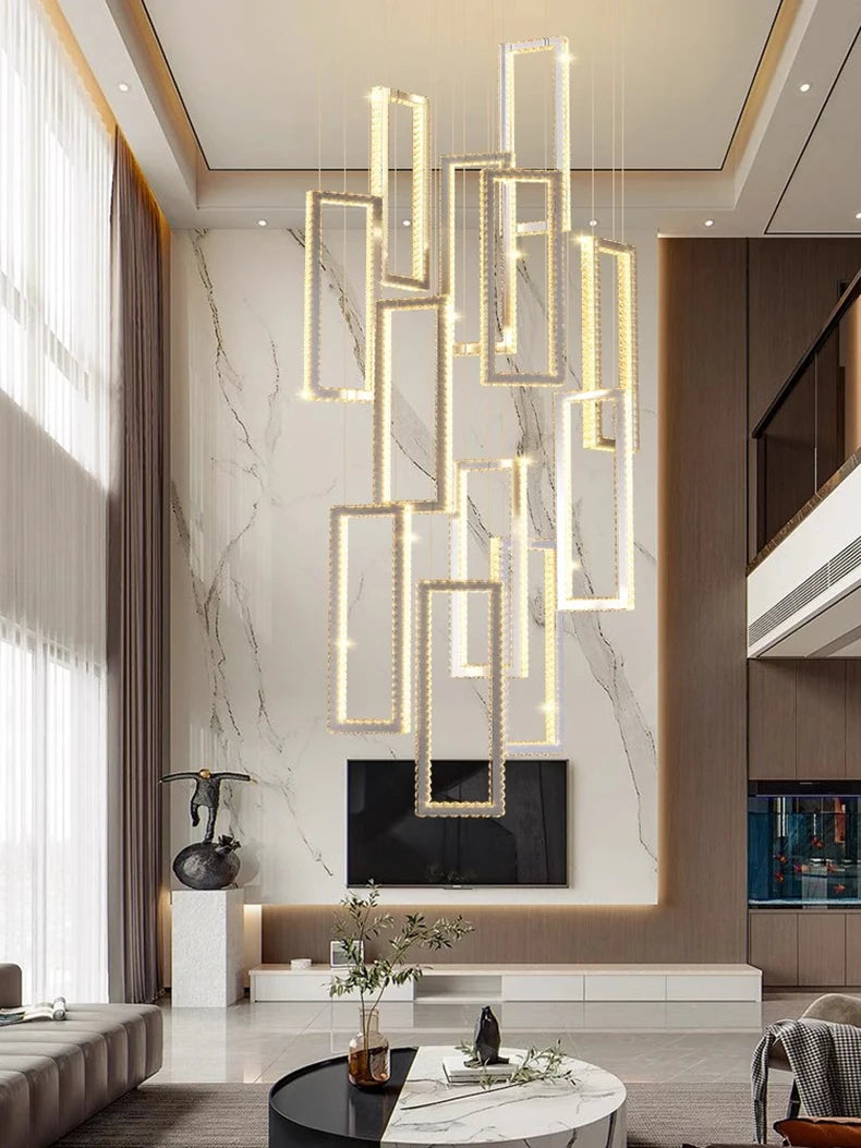 Modern home decoration salon lamps for living room smart crystal Pendant lights dining room indoor lighting