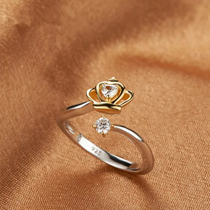 Original 925 Sterling Silver Ring High Quality Adjustable Opening AAA Zircon For Women Wedding Fine Fashion Jewelry Gift