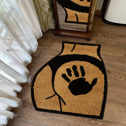 VIKAMA Creative Bathroom Rug, Absorbent and Non-slip Shower Bathtub Mat, Soft Bedroom Bedside Carpet, Home Decoration