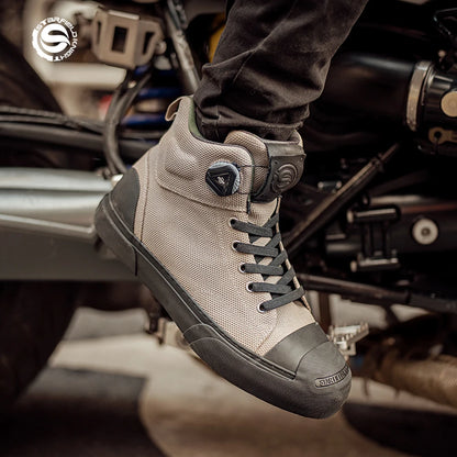 Retro Motorcycle Riding Shoes Hard Protective of Toe Mountain Bike Shoes Casual Shoes Moto Boots Unisex Wearable Motocross Boots