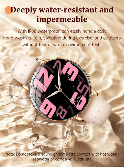 2026 durable women's new smartwatch with 1.32-inch AMOLED screen, language assistant, sports and health functions, women's watch