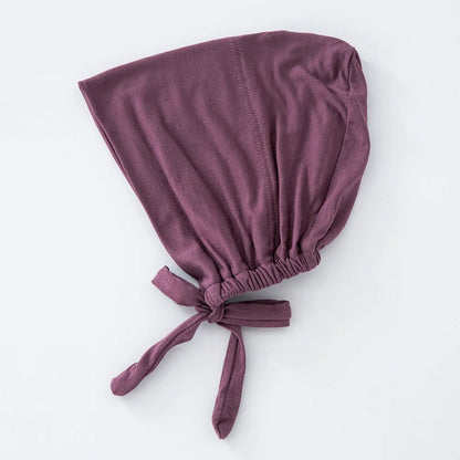 82 Colors Tie-Back Undercaps Fashion Women's Inner Hijab Muslim Cap Bonnet Plain Islamic Cotton Spandex Jersey DEW Underscarf