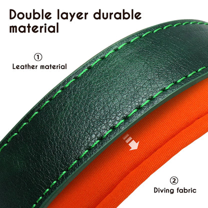 Personalized Dog Collar Leash PU Leather Dogs Collars Pet Rope Engraved Pet ID Name Necklace for Small Large Dogs Soft Padded