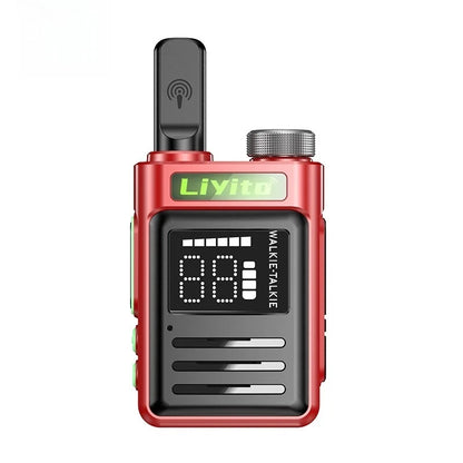 Mini Walkie Talkie 2 Pack Rechargeable Long Range Two Way Radio Type-C Charging 16 Channels Clear Audio for Business Outdoor