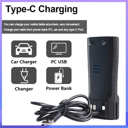 1/2PCS BaoFeng BF 1909 12W High Power Walkie Talkie Long Range UHF Two Way Radio Type C Charging Transmitter Upgrade UV 5R UV 82