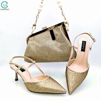 Nigerian Style Large Capacity Shoulder Bag African Ladies Wedding Party Shoes Or Commuter Shoes And Bag