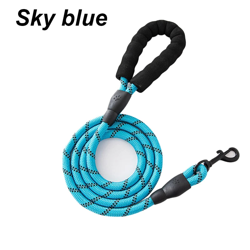3M Pet Reflective Nylon Tow Rope Non Slip Foam Handle Pet Adjustable Towing Ropes Large MiddleSmall Dogs Outdoors Pet Supplies