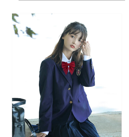 University School Girl Blazer Winter School Uniform Navy Coat Japanese High School Uniforms Suit Girl Students Jacket Seifuku