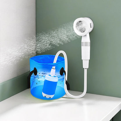 Portable Camping Shower Pump with Digital Display 4000mAh Upgraded Rechargeable Electric Shower Pump Camping Beach Dormitory