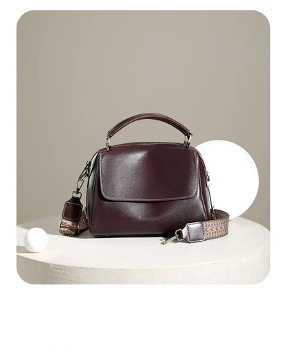 Women Cow Leather Commute Crossbody Bags Women Retro Cowhide Large Capacity Shoulder Bag Ladies Fashion Luxury Designer Handbags