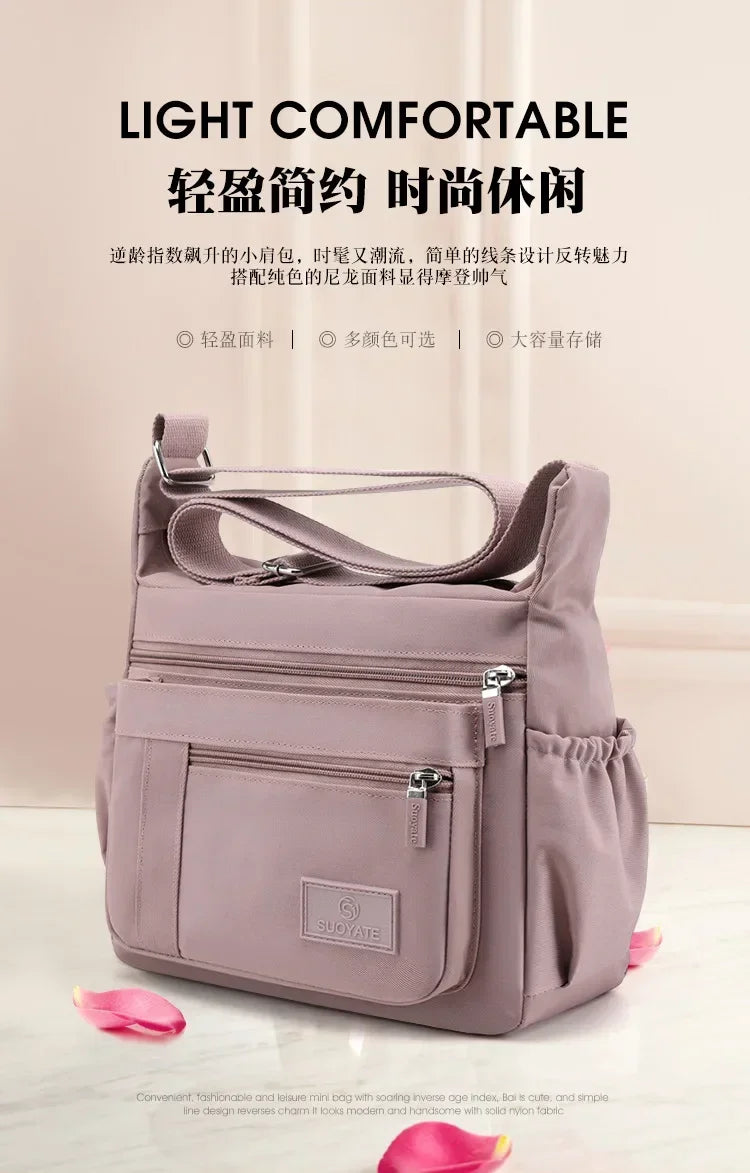 Fashion Shoulder Crossbody Bag for Women Messenger Bags Waterproof Nylon Ladies Handbag Tote Bags for Women Sac A Main Femme