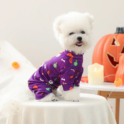 Girl Halloween Pajamas Apparel For Small Dogs Chest Closed Pet Indoor Home Wear Clothes Overall Tracksuit Chihuahua Yorkshire