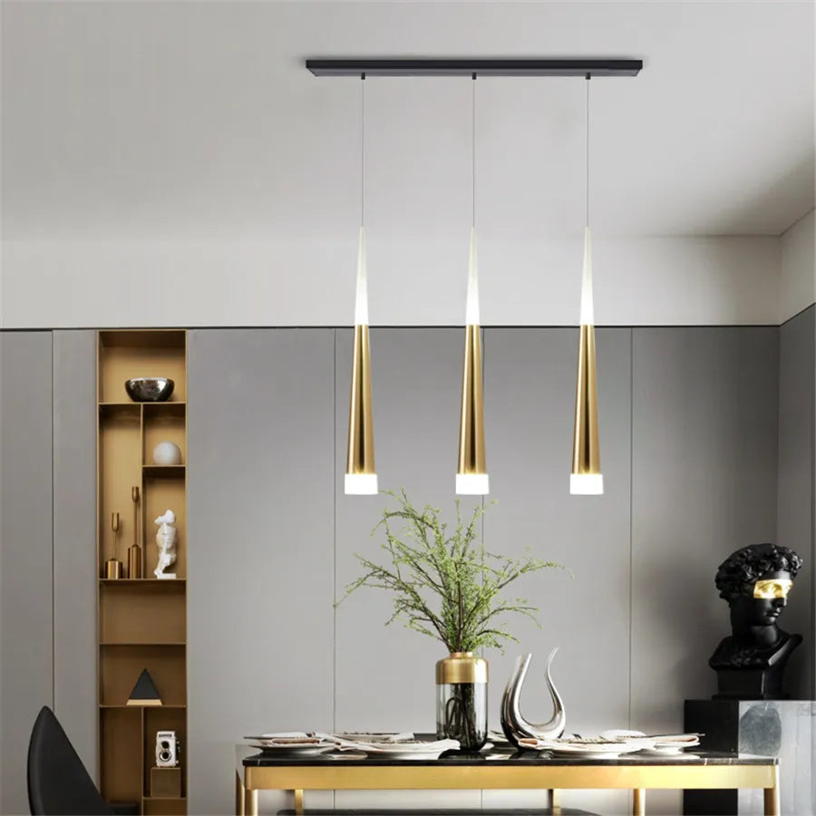 Luxury Waterdrop Bedroom Bedside LED Pendant Lights Kitchen Island Bedroom bar Table Dining Room Hanging Light Home Chandelier