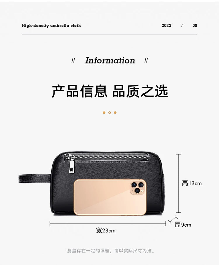 Men's Clutch Bag Fingerprint Lock Anti-theft Large Capacity Clutch Bag Wallet Business Men's Bag