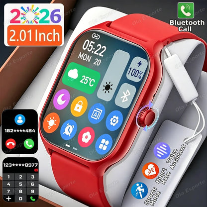 2026 New Men's Smart Watch Women's Gift Heart Rate Blood Oxygen ECG Sports Fitness Watch Electronics Bluetooth Call Smartwatch